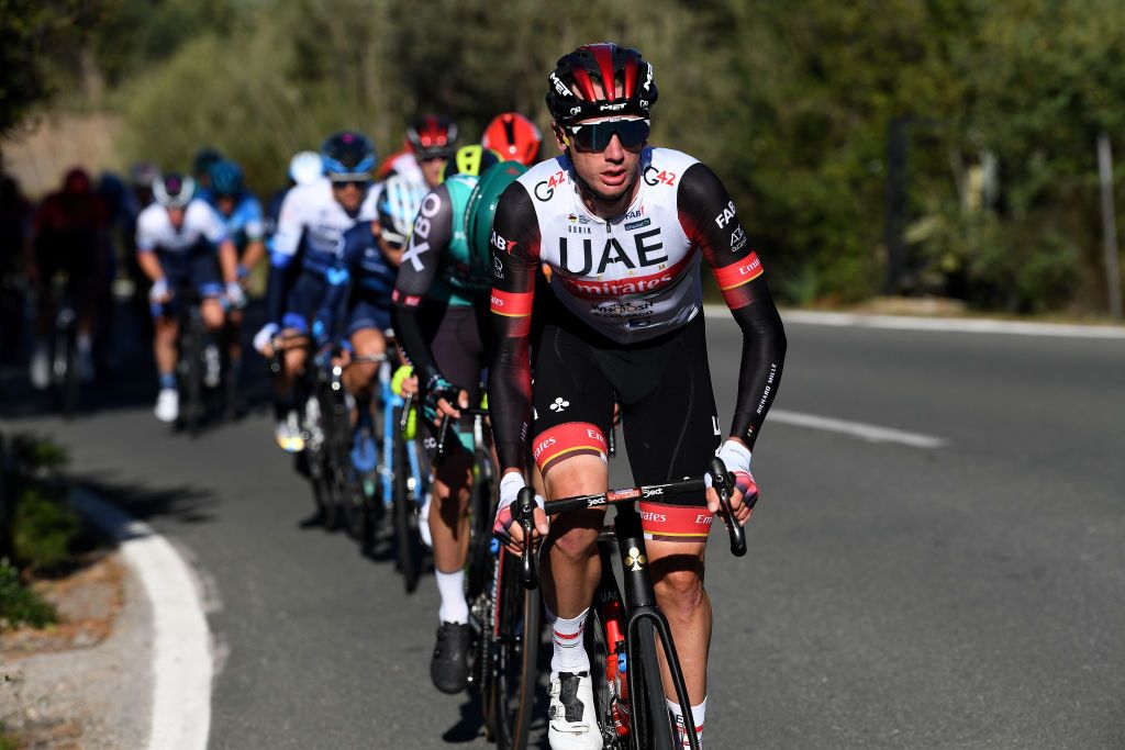 Brandon McNulty (UAE Team Emirates) lines out the attack