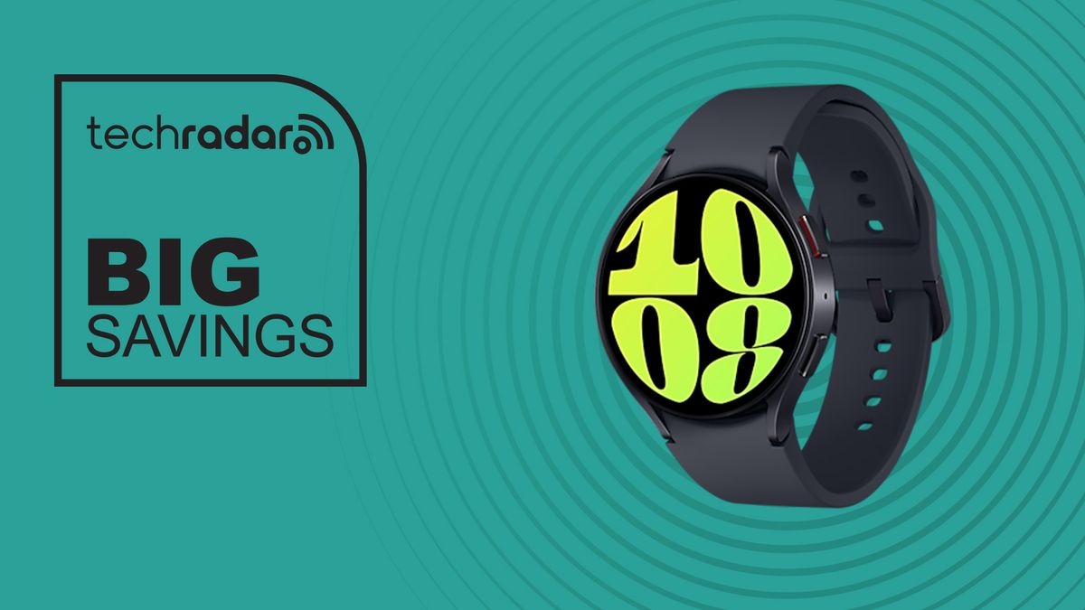 Samsung Galaxy Watch 6 on green background