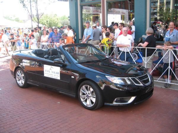 The pace car was one of Saab's latest.