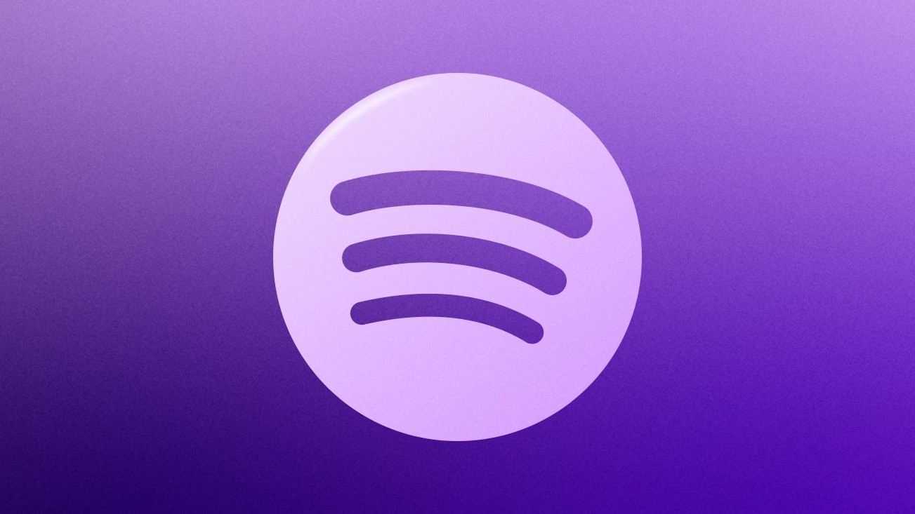 Spotify's logo in purple.