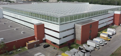 The newest Lufa Farms rooftop greenhouse in Montreal.