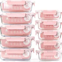4. Crest Glass Meal Prep Containers