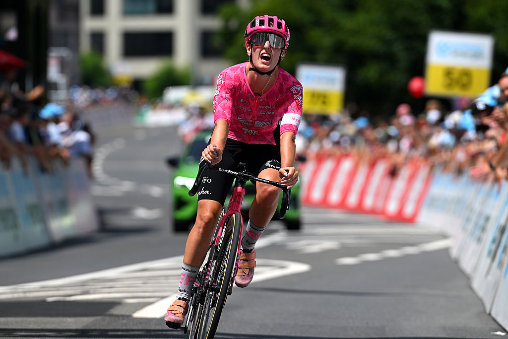 Cédrine Kerbaol during the 2025 Tour de Suisse