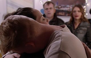 Amy is mortified when Steve and Tracy find out what she gets up to behind their backs