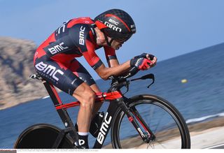 Samuel Sanchez (BMC) in the Vuelta's stage 19 time trial.