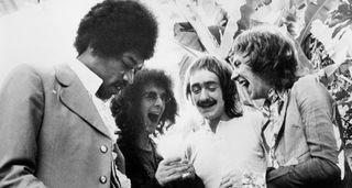 Good times in 1967: Dave Mason hanging out with the Jimi Hendrix Experience.