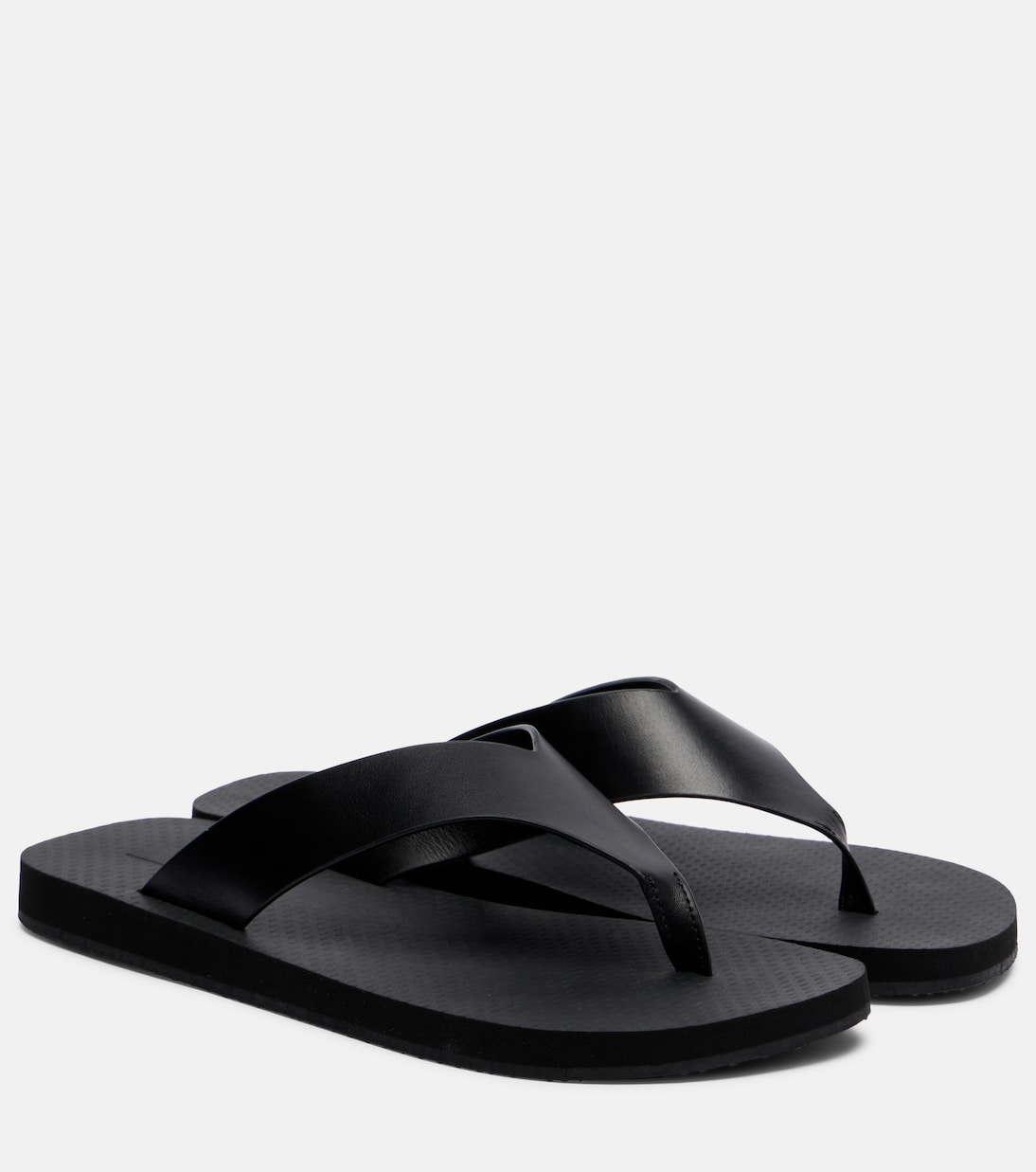 Dune Leather Thong Sandals in Black - the Row