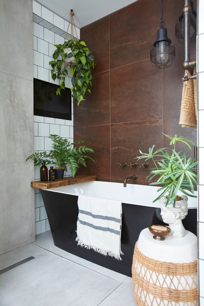 This formerly cramped bathroom is now a gorgeous, houseplant filled ...