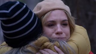 Sierra Barter hugging her grandmother Judy in The Truth About Jim