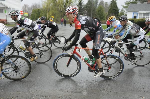 Mark Hekman (Team Mountain Khakis Fueled by Jittery Joes) makes the 270 degree turn towards Easton