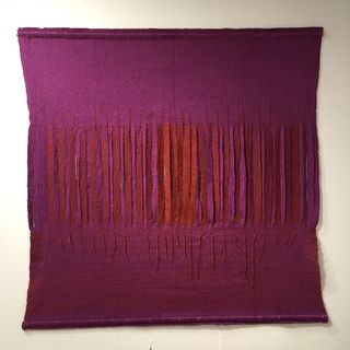 A woven wall-hanging by Sheila Hicks