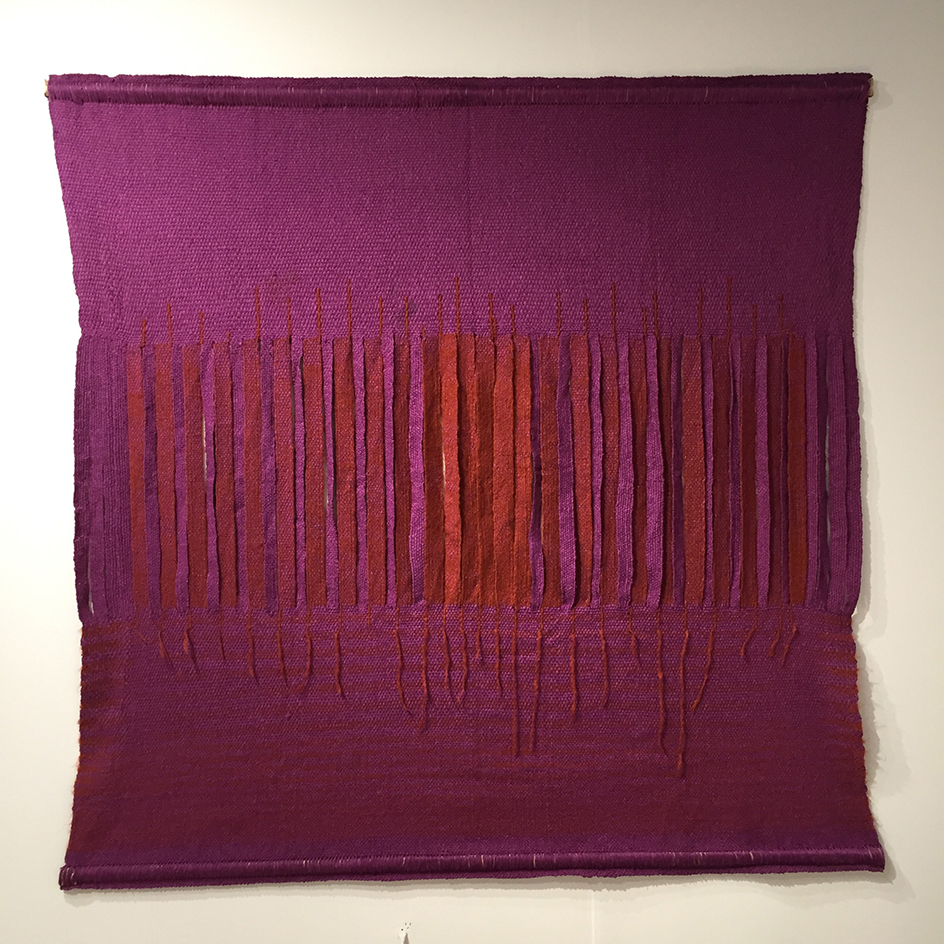 A woven wall-hanging by Sheila Hicks
