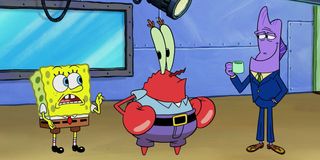 Spongebob and the cast in "Goodbye, Krabby Patty?" in Spongebob Squarepants.