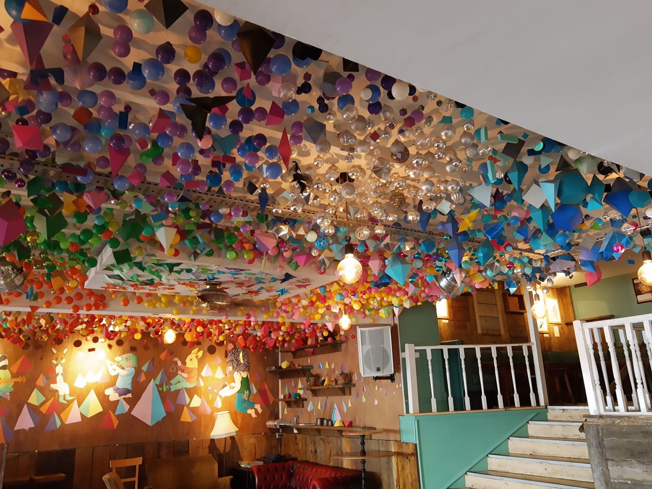 In lower lighting conditions the Motorola One Action can start to struggle a little, though it still captured something of this colorful ceiling.