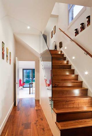 Staircase in remodelled semi-detached house