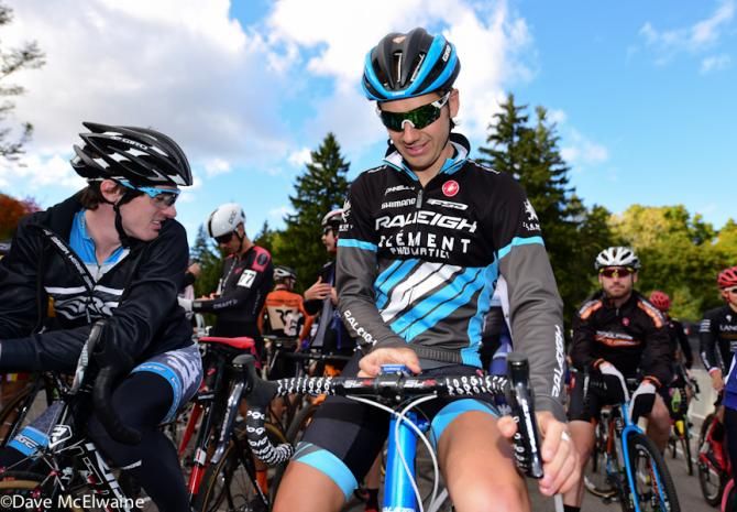 Jamey Driscoll (Raleigh Clement) at the starting line. He had a brilliant race last week in Providence.