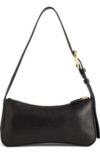 The Sculptural Buckle Leather Shoulder Bag