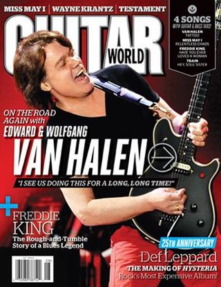Eddie Van Halen on the cover of Guitar World's August 2012 issue