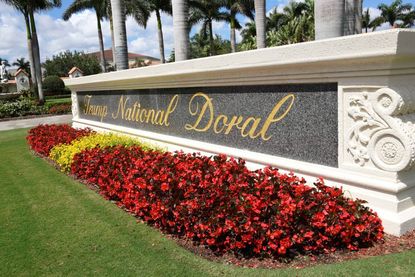 The entrance to Trump National Doral Golf Resort.