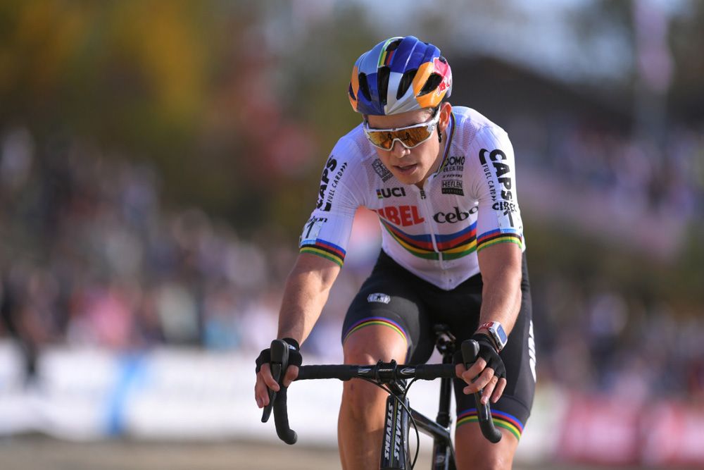 Wout Van Aert (Cibel-Cebon) could only accept defeat