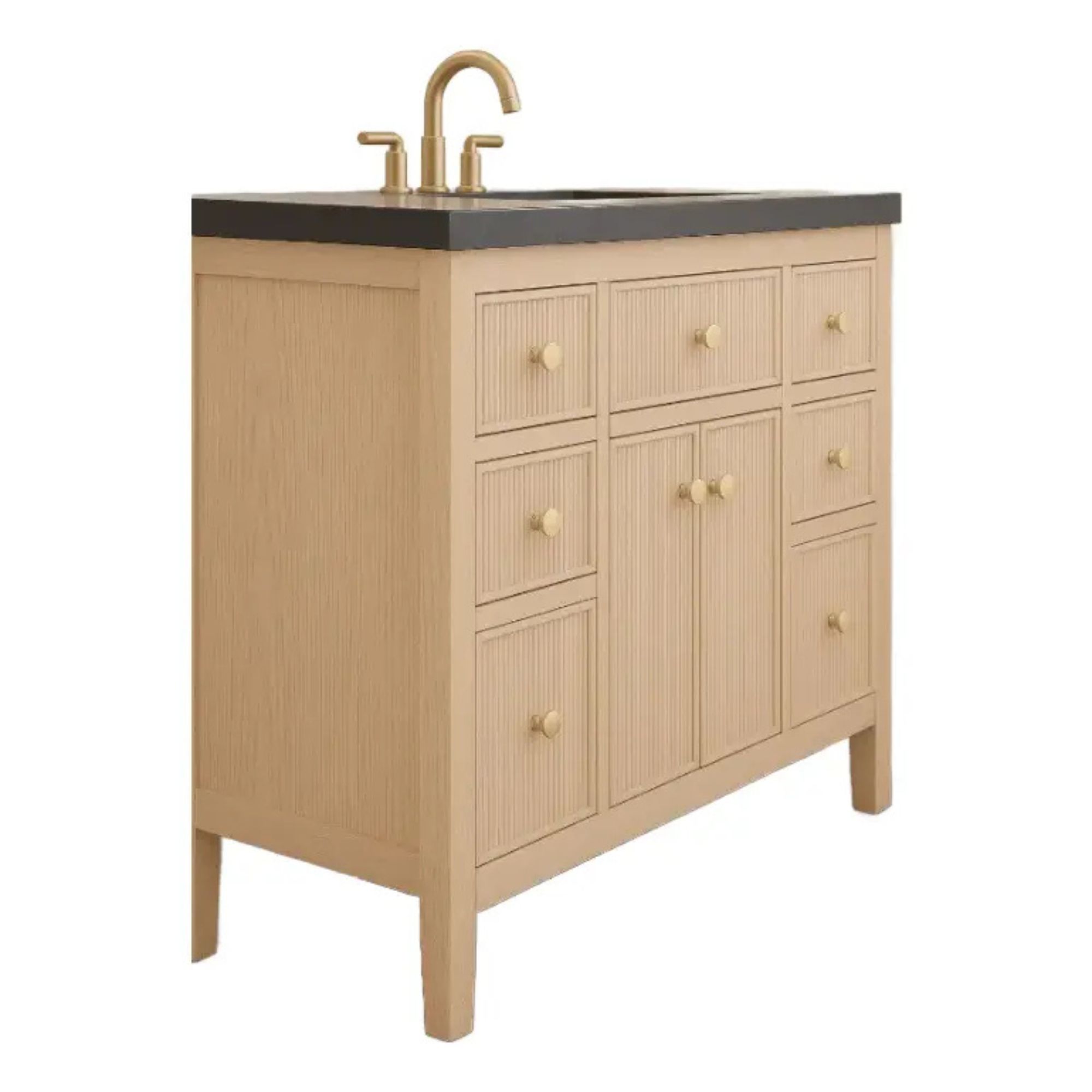48 Inset Reeded Fluted Style Single Bathroom Vanity