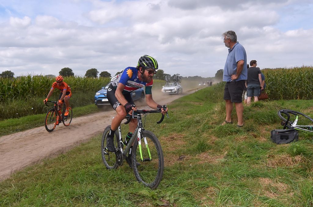 Dan Craven (Cycling Academy Team) goes off-road