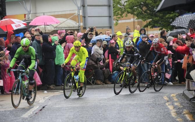 The four man break held a six minute lead at one point