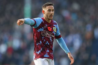 Josh Brownhill of Burnley during the Sky Bet Championship between Burnley and Blackburn Rovers at Turf Moor on November 13, 2022 in Burnley, England.