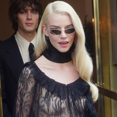 Anya Taylor-Joy was spotted before the Dior Paris Fashion Week show in a sheer shirt and the pencil skirt trend