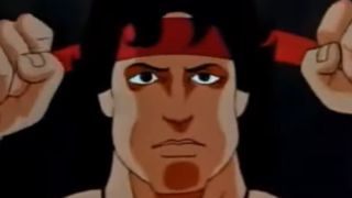 An animated Rambo in Rambo: The Force of Freedom
