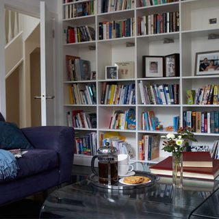 book shelves and chair