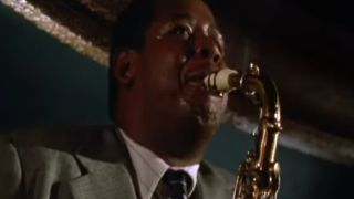 Forest Whitaker blowing the sax in Bird