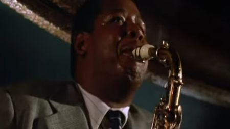 Forest Whitaker blowing the sax in Bird