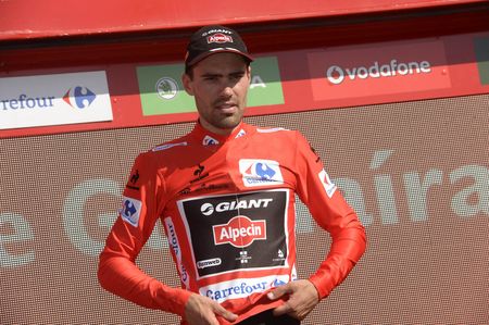 Tom Dumoulin (Giant-Alpecin) in his first grand tour leader's jersey