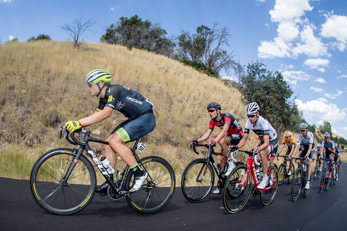 Rob Carpenter (Holowesko) leads the break