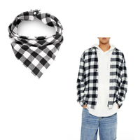 Plaid Curved-Hem Shirt | Forever 21Plaid Dog Bandana with Button | Amazon