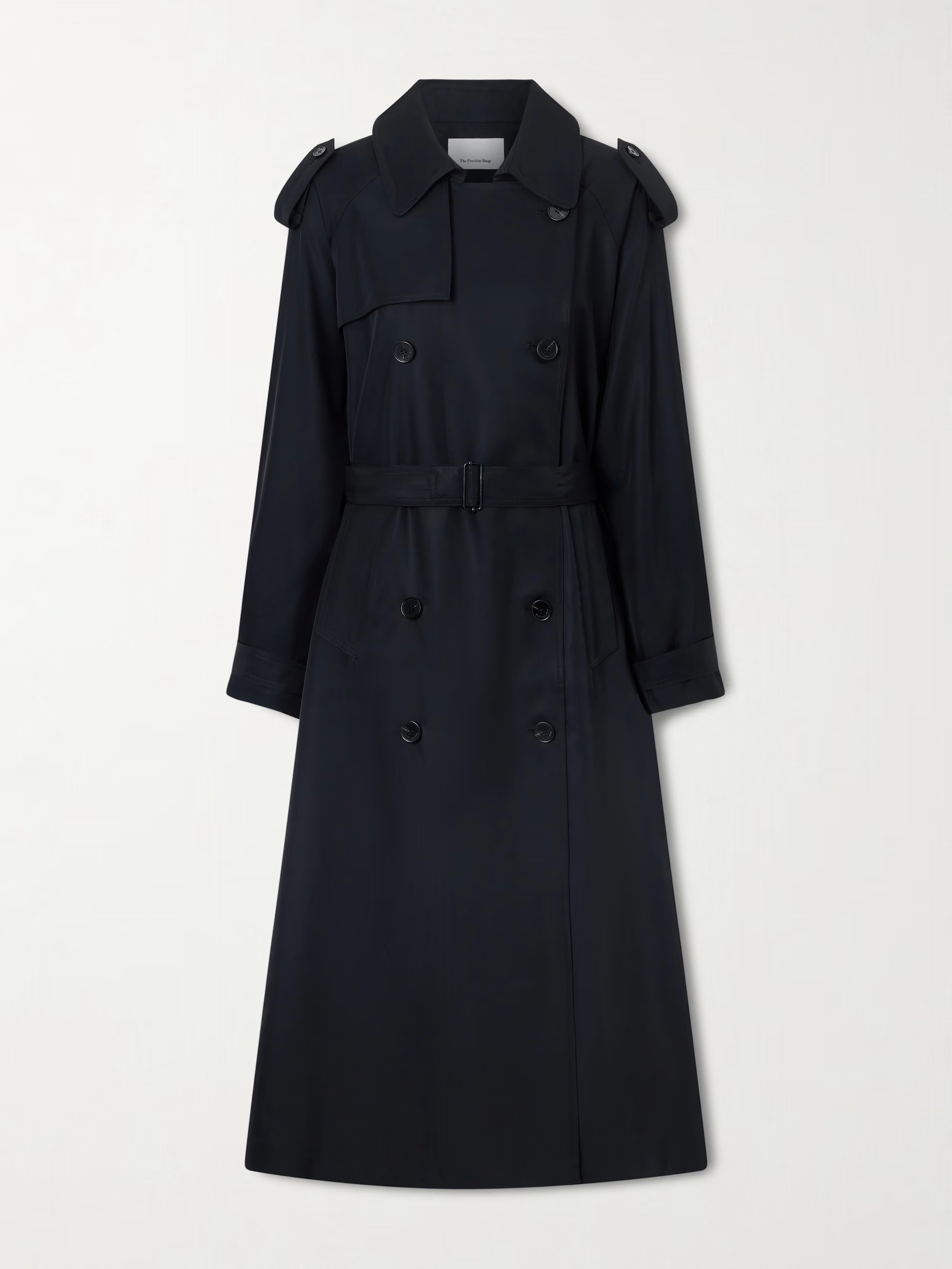 Veyron double-breasted belted twill trench coat