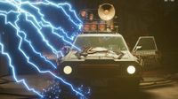 Pacific Drive Endless Expeditions spring 2025 update trailer still - a sexy, tricked-out 1980s station wagon being blasted with magic healing electricity