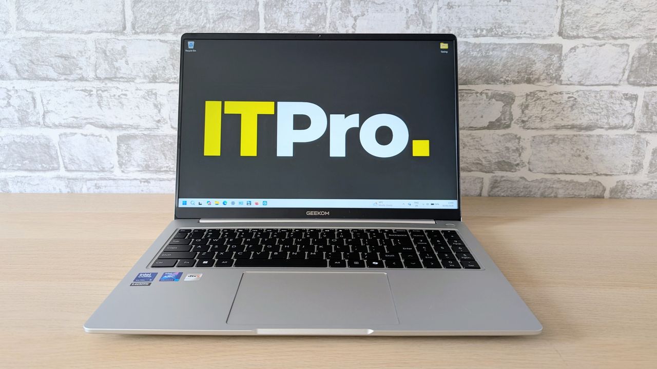 The Geekom A16 on a desk