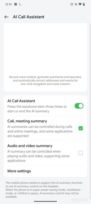 OnePlus Buds app AI Summary