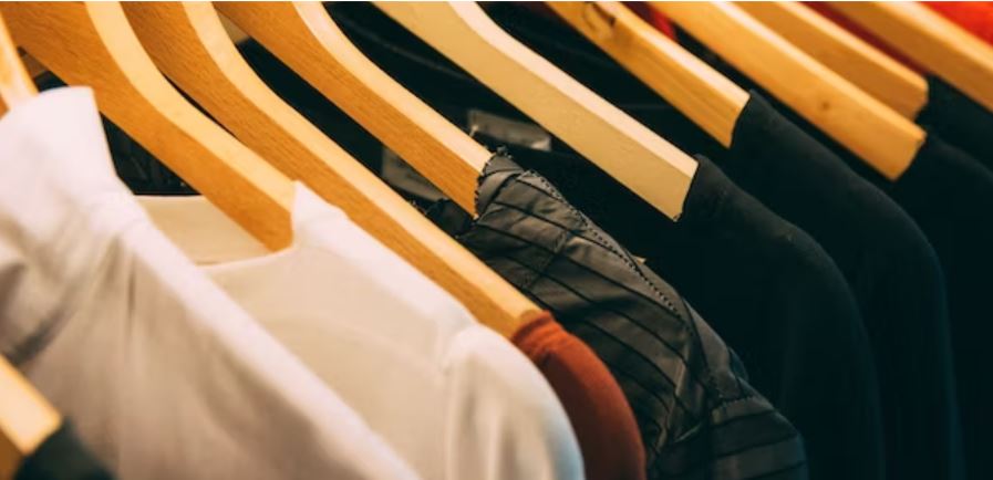 Activewear on hangers
