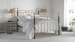 George brass bed from the Period Living collection at Wrought Iron & Brass Bed Co