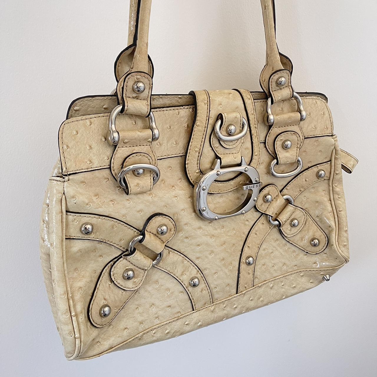 Stunning Y2k Guess Cream Patent Buckle Handbag, With...