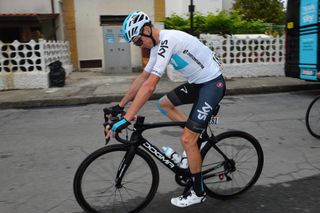 Chris Froome (Team Sky) had another minor crash