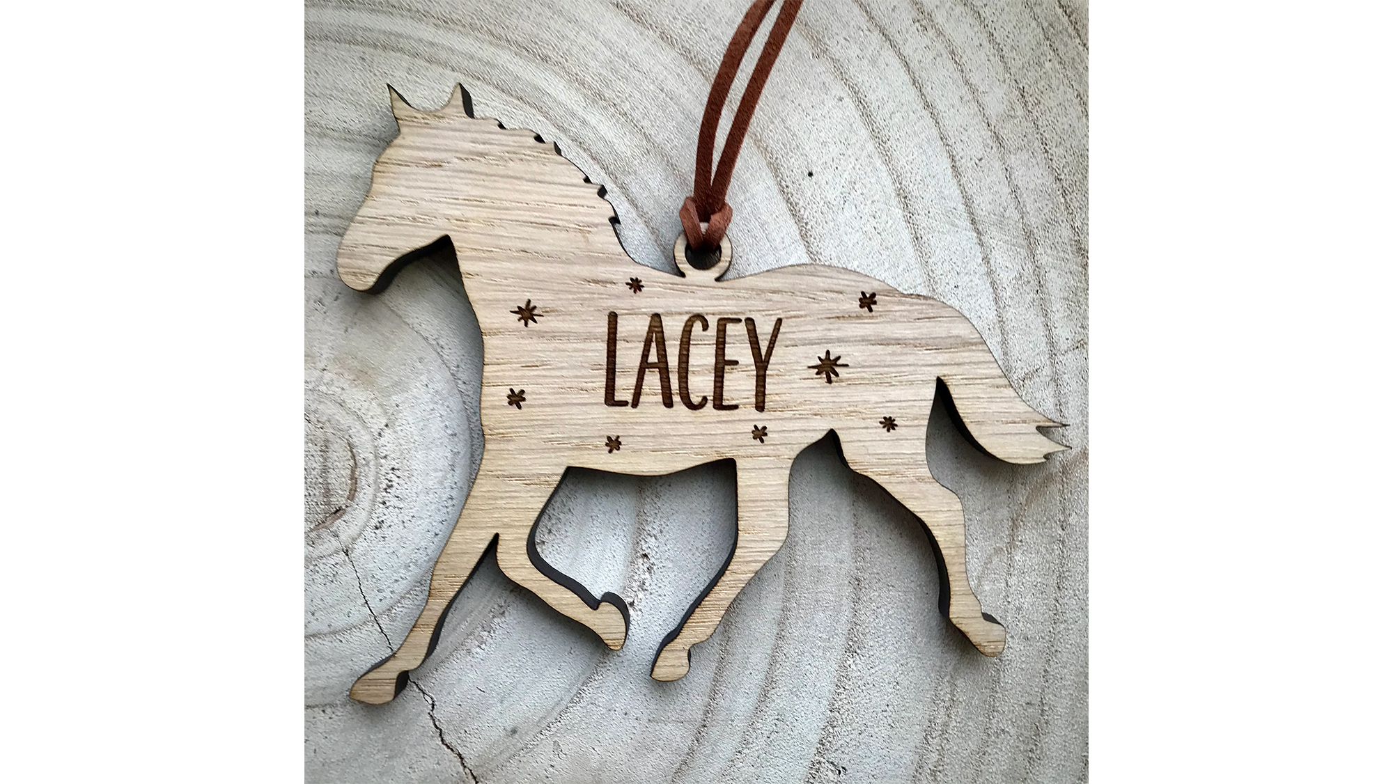 Bear &amp;amp; Rose Personalised horse decoration
