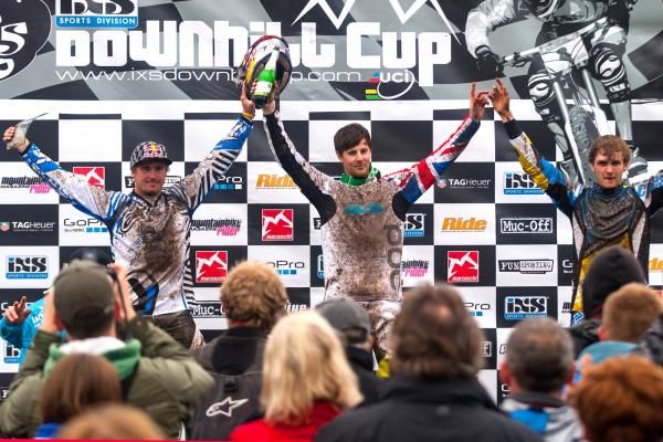 The elite men's podium