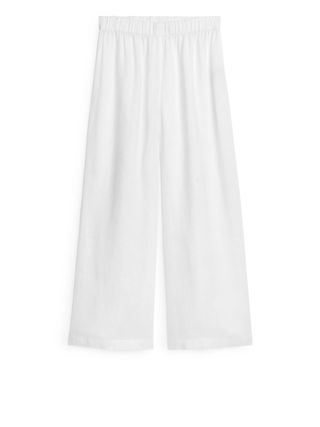 Wide Linen Trousers - White - Arket Ww