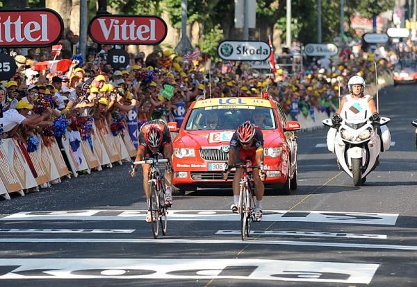It was a tight finish for stage honours between Vasili Kiryienka (Caisse d'Epargne) and Sergio Paulinho (RadioShack).