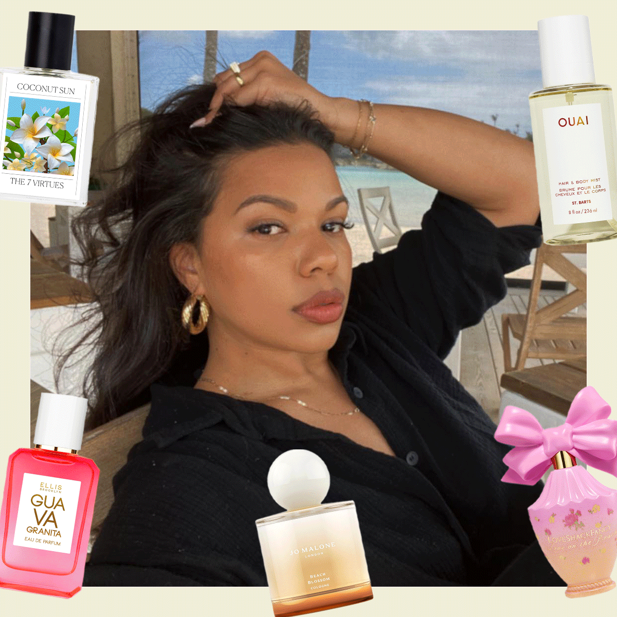 Summer fragrance collage