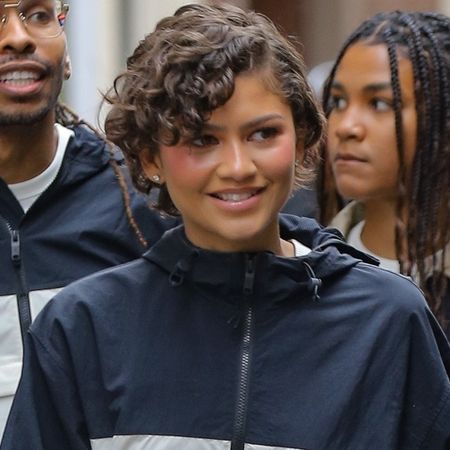 Zendaya wore the windbreaker trend while filming an On campaign in New York City